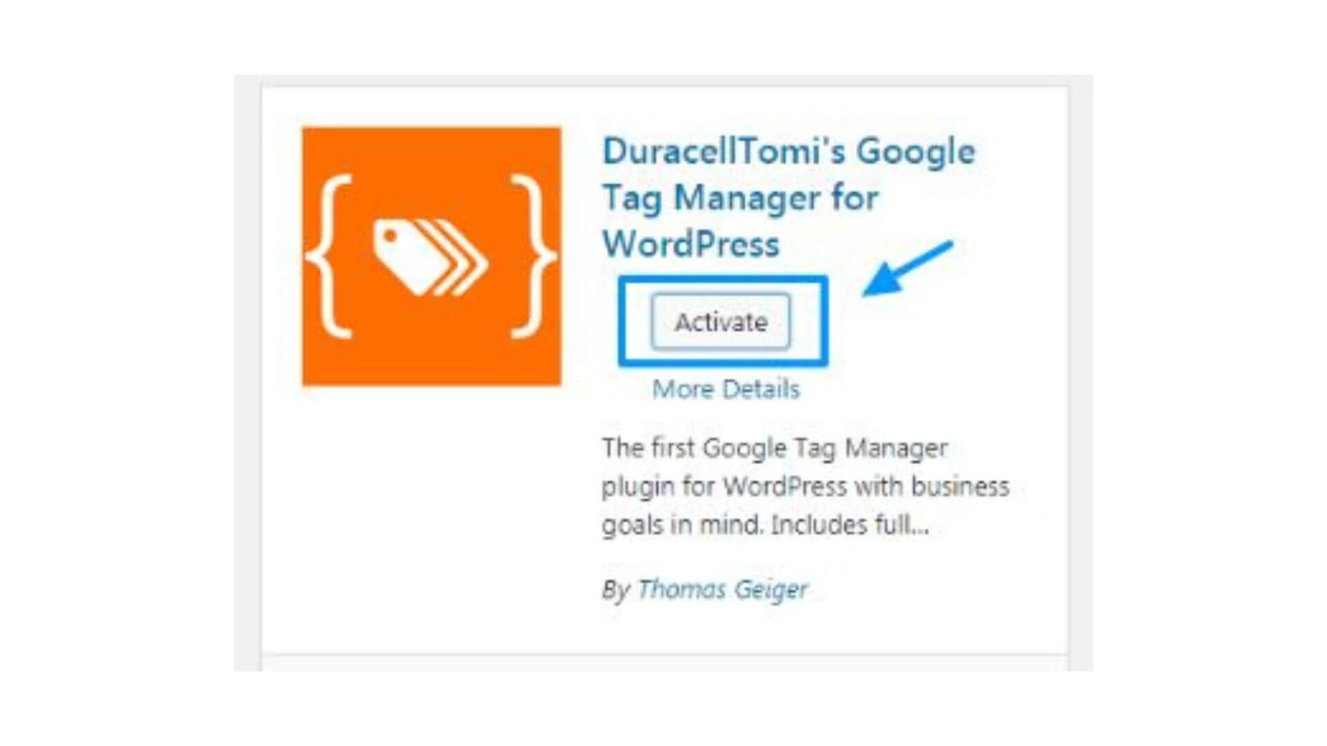 Google tag manager for WordPress plugin