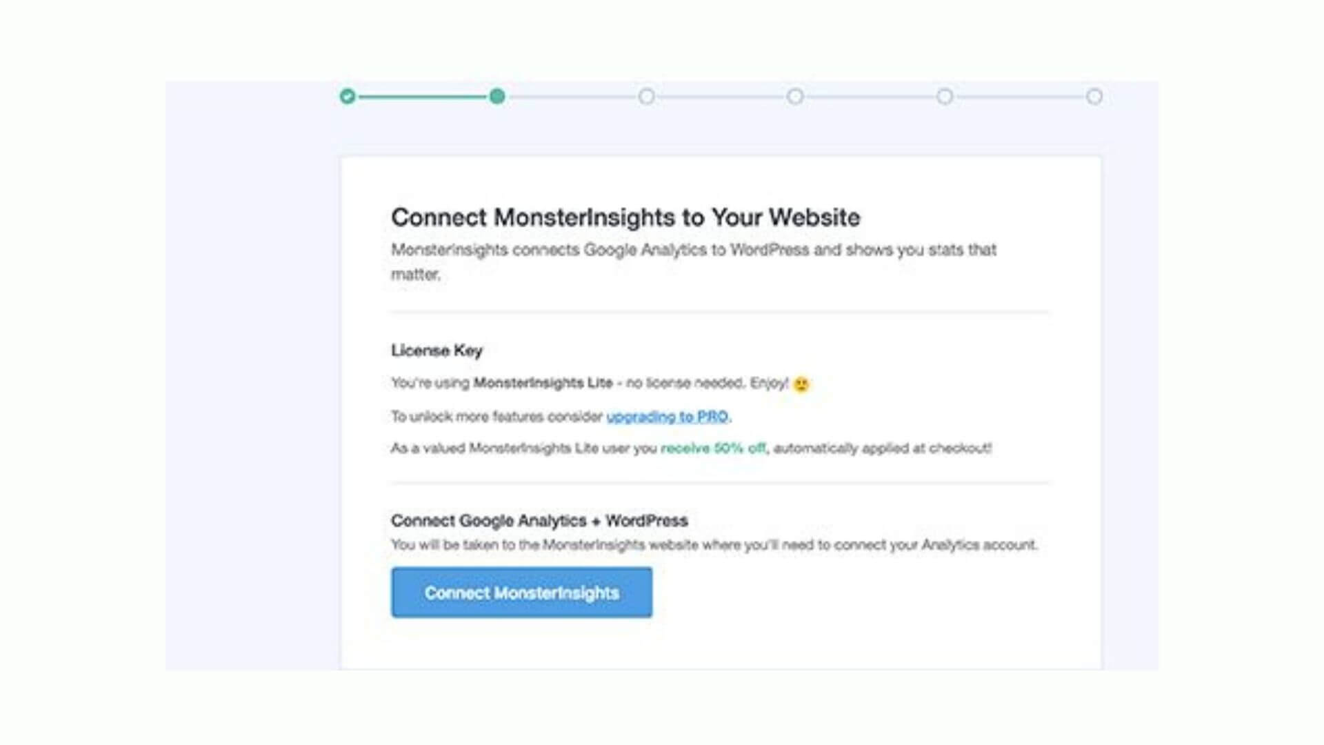 Connect MonsterInsights to your website