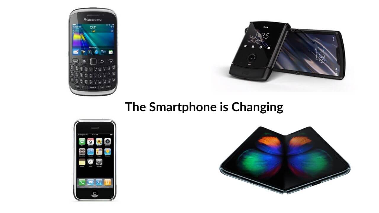Evolution of Smartphones - Blackberry to iPhone to Galaxy Fold & Moto RAZR 2019