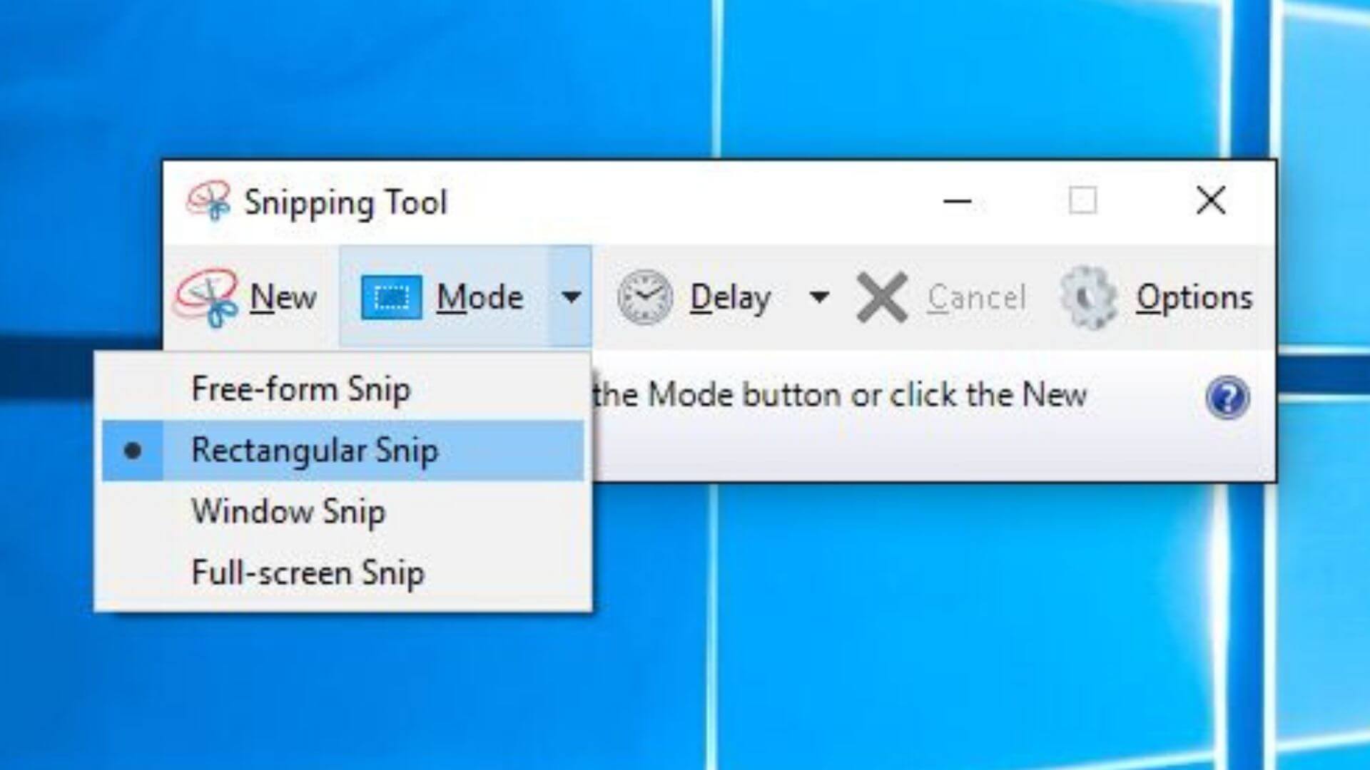 How to take screenshot using Snipping tool