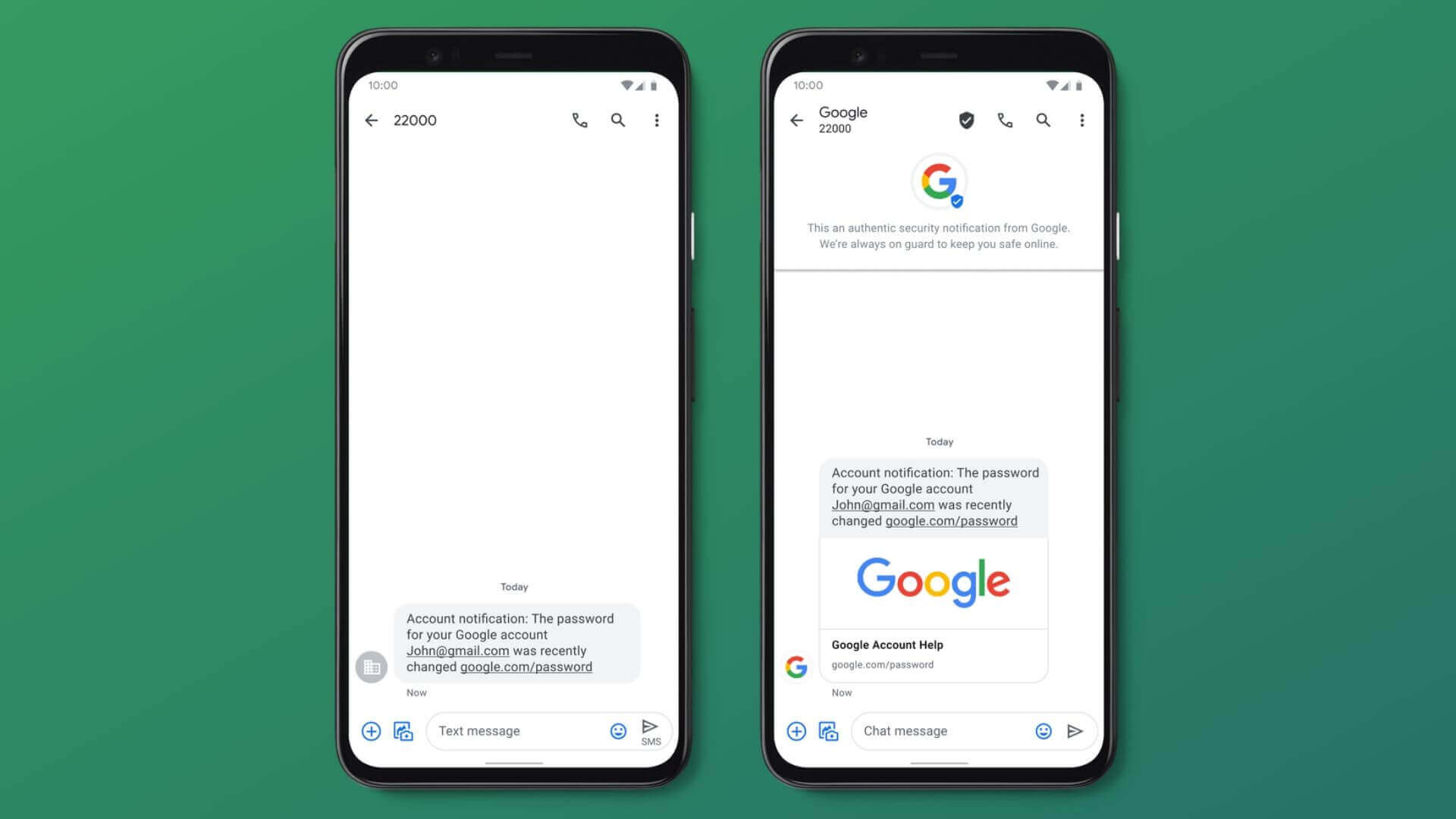 Google intoduces Verified SMS and Spam detection