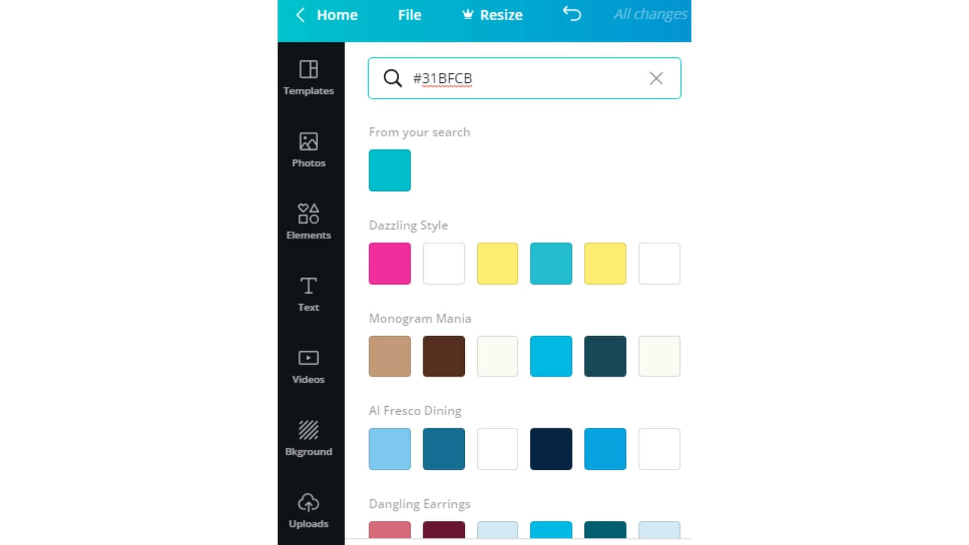 ColorZilla adds your color to Canva Palette