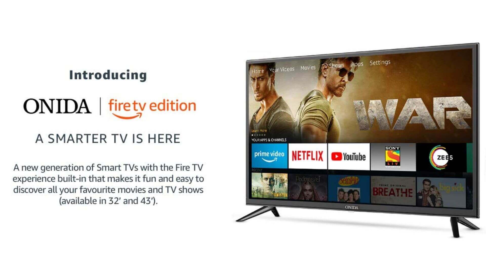 Onida Fire TV Edition Smart TV on Amazon