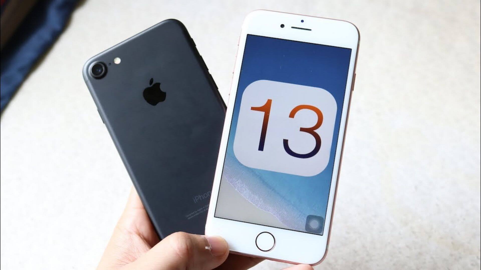 iOS 13 on the iPhone 7