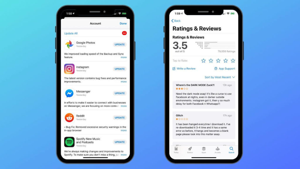 Check app reviews before updating to avoid overheating of iPhone
