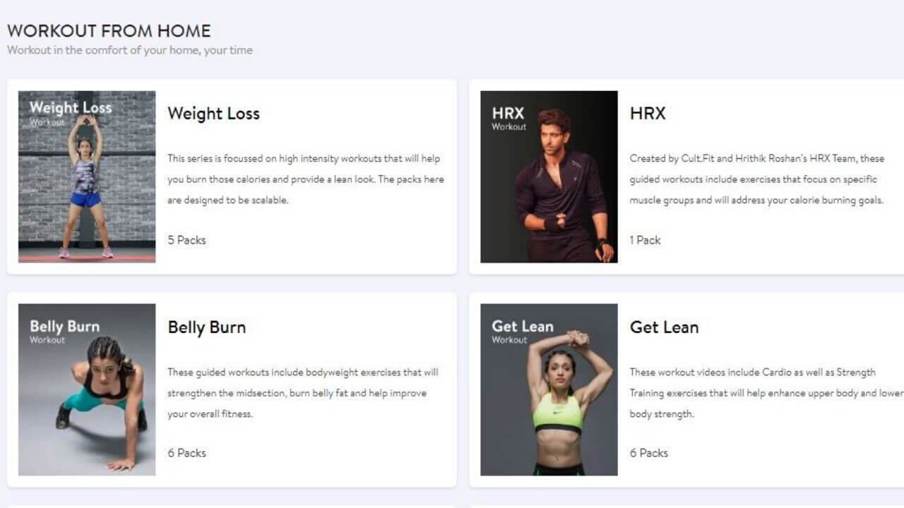 Cure.fit app for iPhone