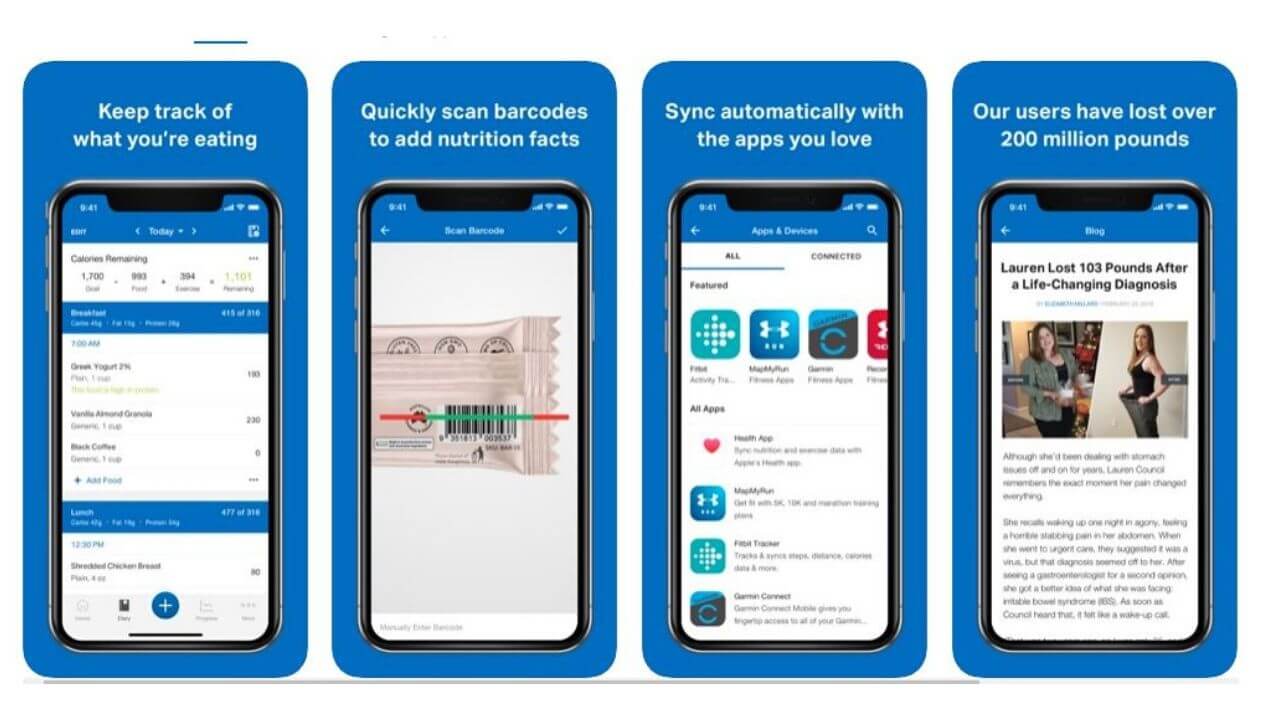 MyFitnessPal app for iPhone