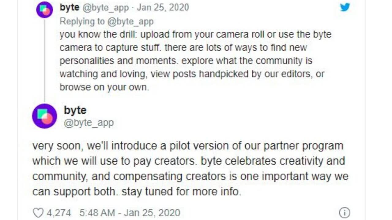 Byte will introduce a pilot version