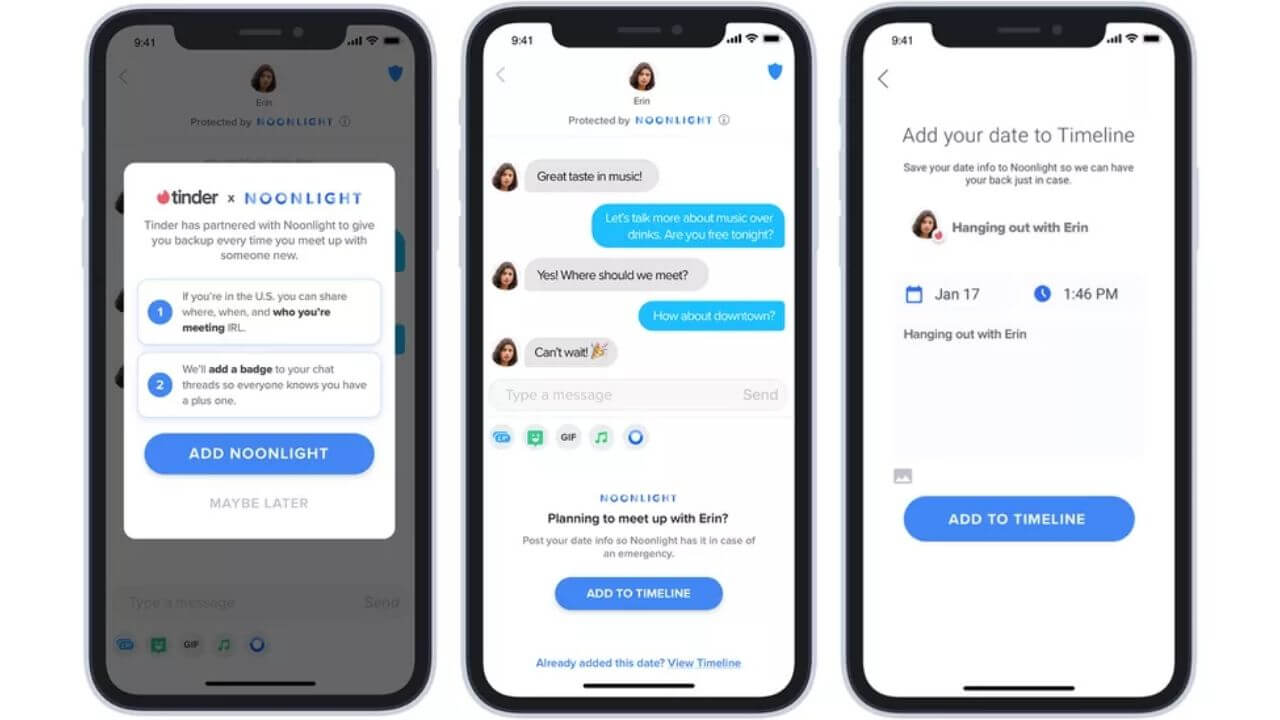 Tinder collaborated with safety app Noonlight