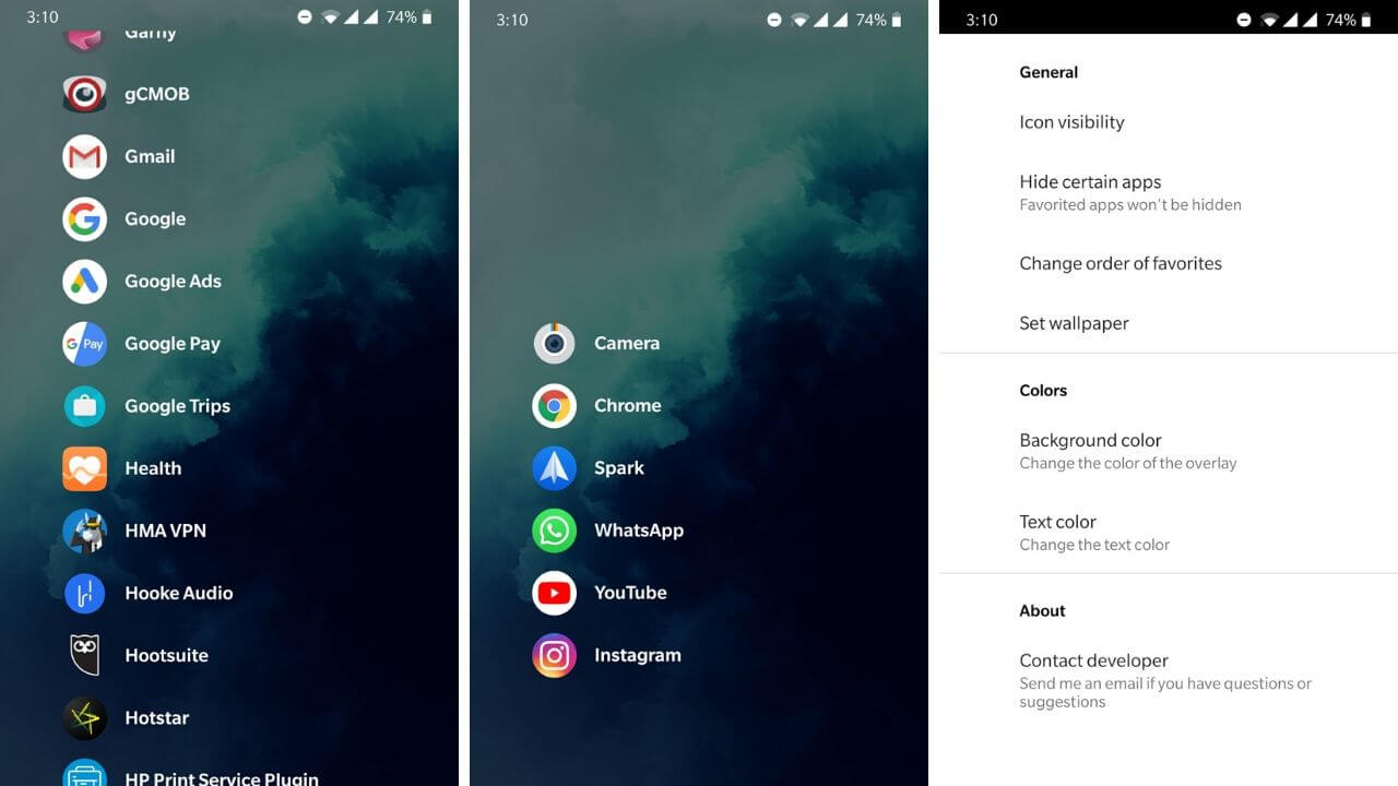 Lunar Launcher Home Screen