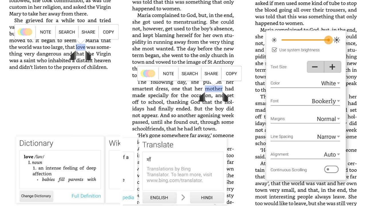 Amazon Kindle Translation and Dictionary