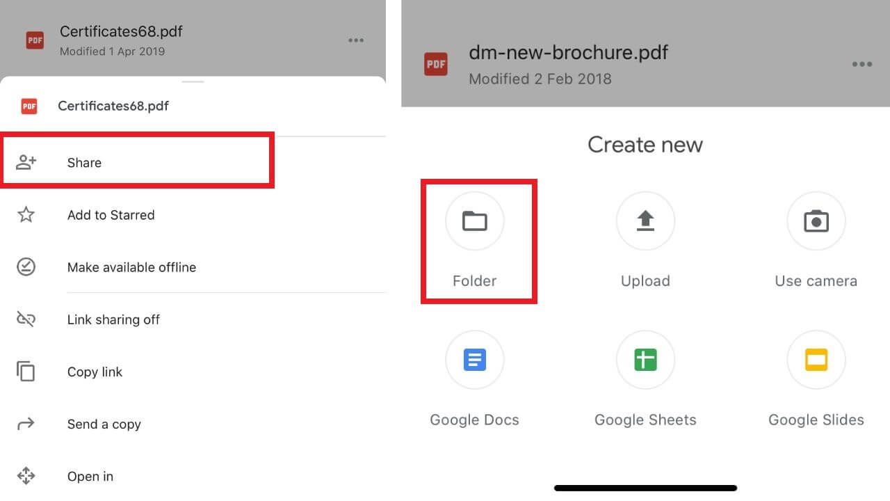 Share files and folders in Google Drive
