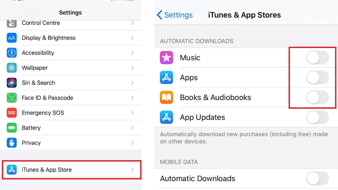 Turn Off Auto-Downloads on iPhone