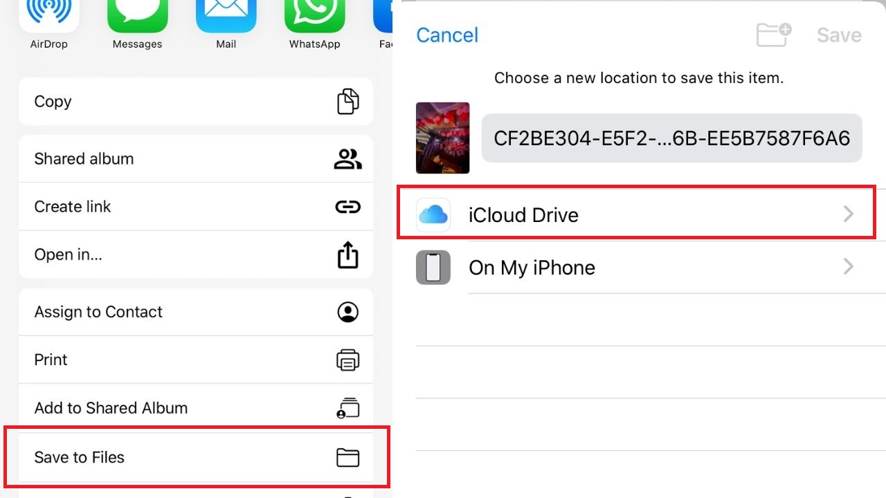 save Google Photos to iCloud