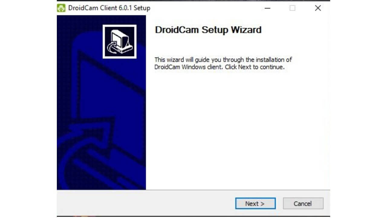 DroidCam Setup Wizard