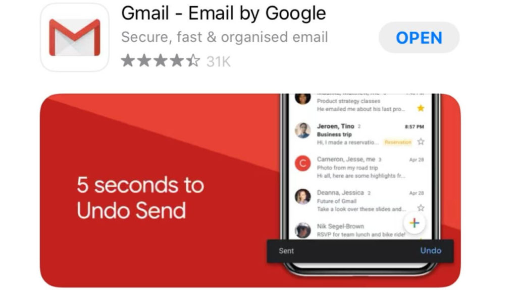 gmail on iphone mail app