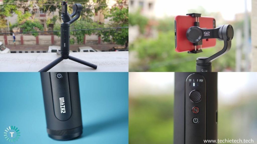 Design and button layout of the Zhiyun Smooth Q2