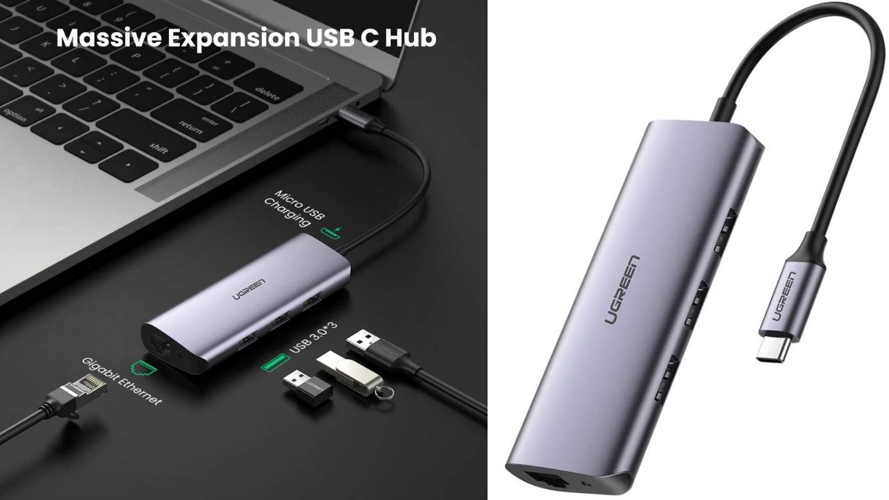 UGreen USB C Hub with Gigabit Ethernet Adapter