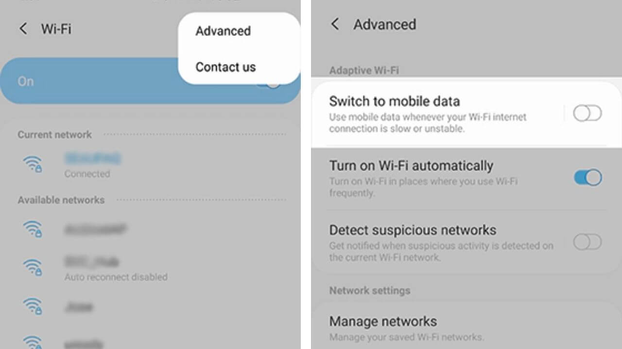 Enable Switch to Mobile Data