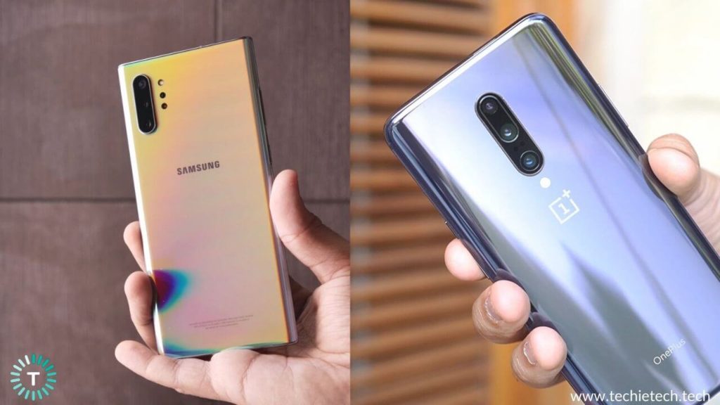 Hardware comparison OnePlus 7 Pro vs Galaxy Note 10+. Which one feels better in hand