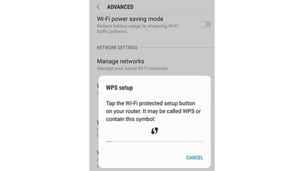 how to connect using wps on galaxy s5