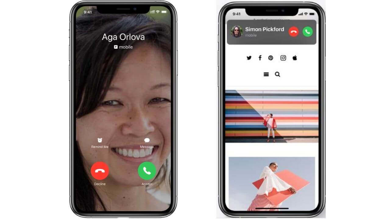 iOS 13 vs iOS 14 UI for calls