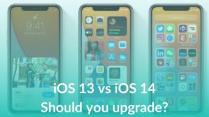 iOS 13 vs iOS 14 banner image