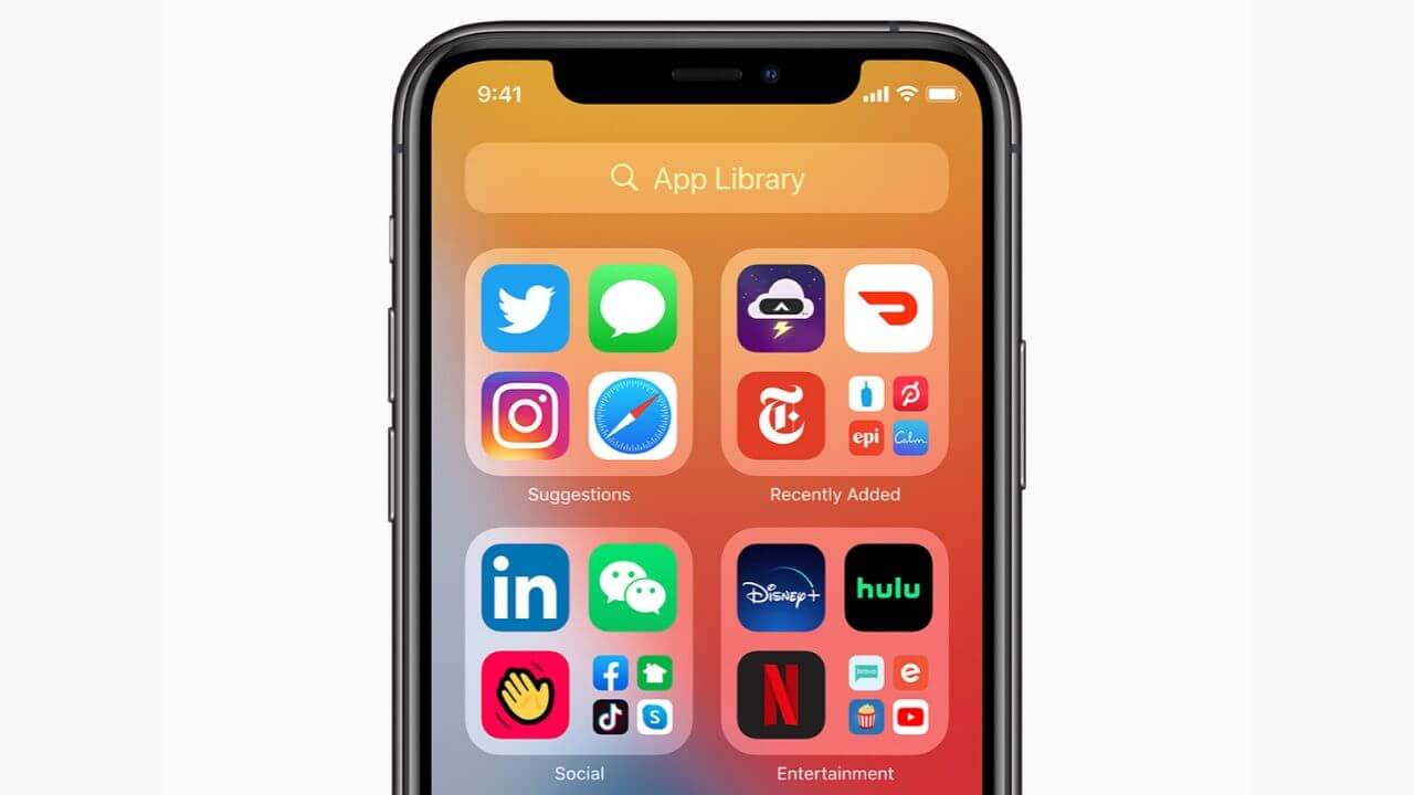 iOS 14 App Library