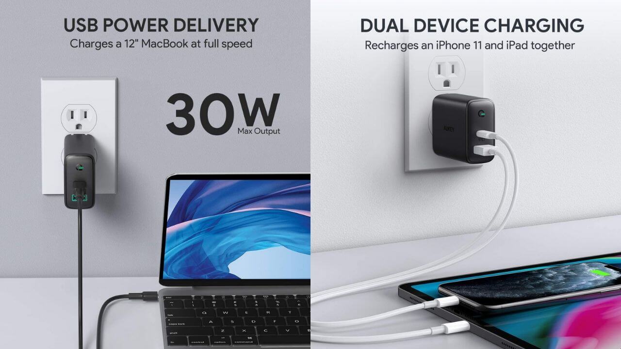 AUKEY 30W Power Delivery 3.0 Fast Charger
