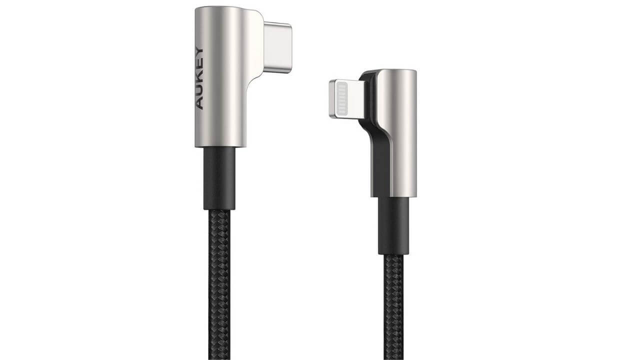 AUKEY 90-degree USB-C to Lightning Cable