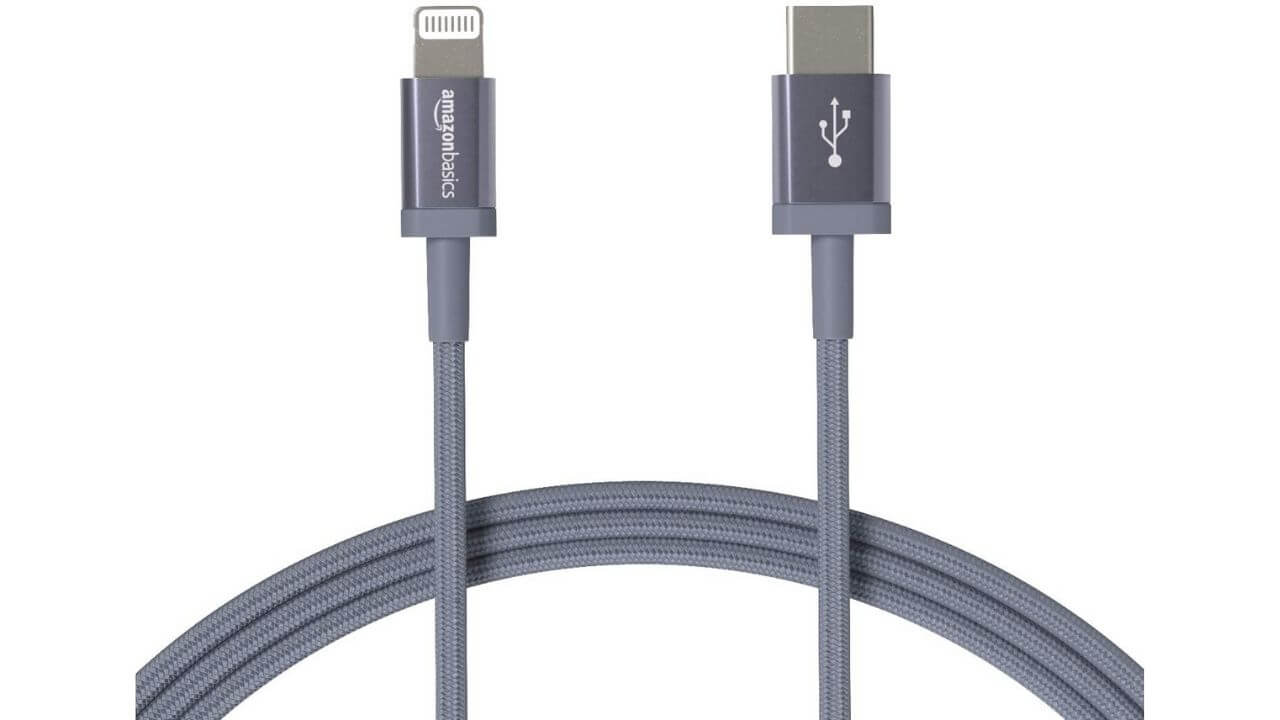 AmazonBasics Nylon Braided USB-C to Lightning cable