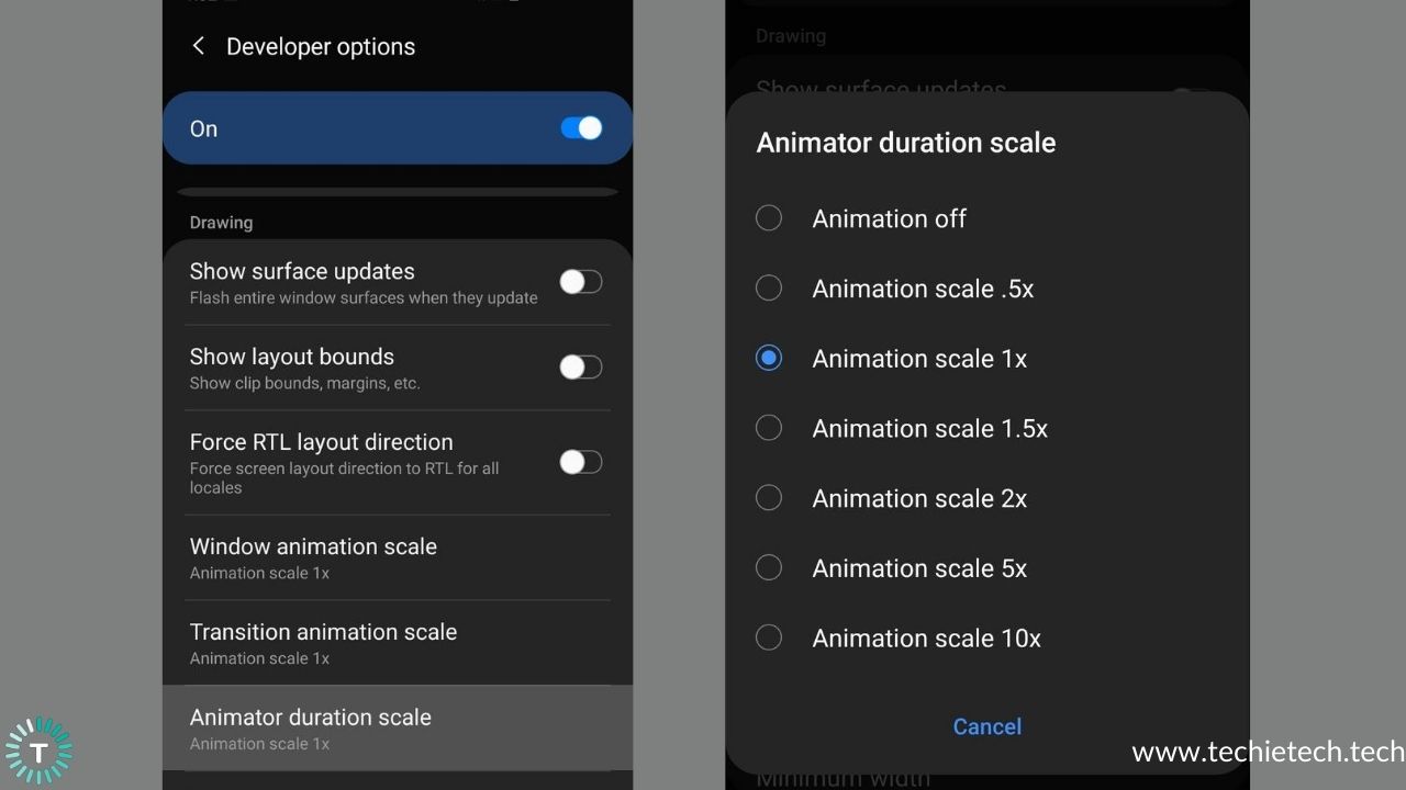 Faster Animations in Galaxy S10