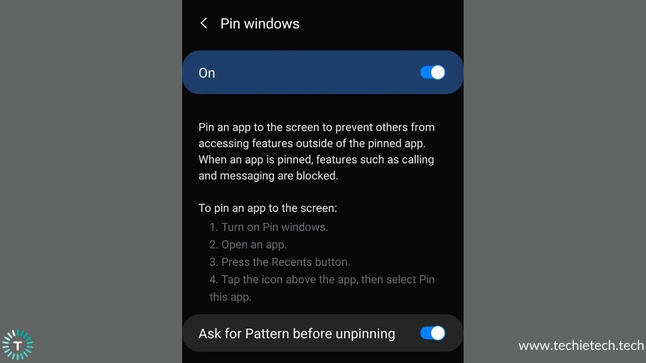 Pin Windows in Galaxy S10 step 2