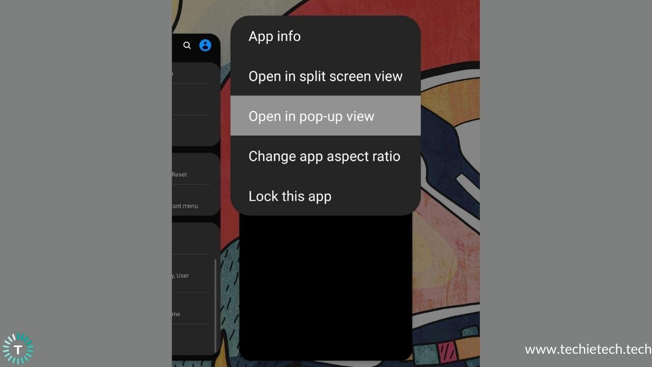 Pop-up view in Galaxy S10