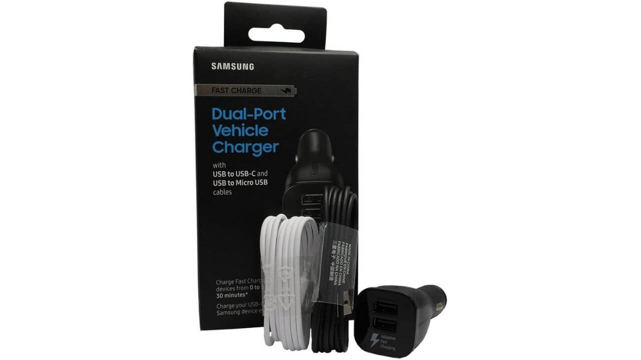 15W Samsung Dual-port vehicle charger