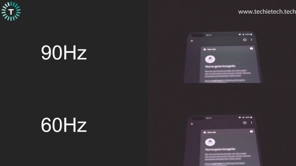 Dark Bar Visible in both 90Hz and 60Hz Refresh Rate in OnePlus Nord