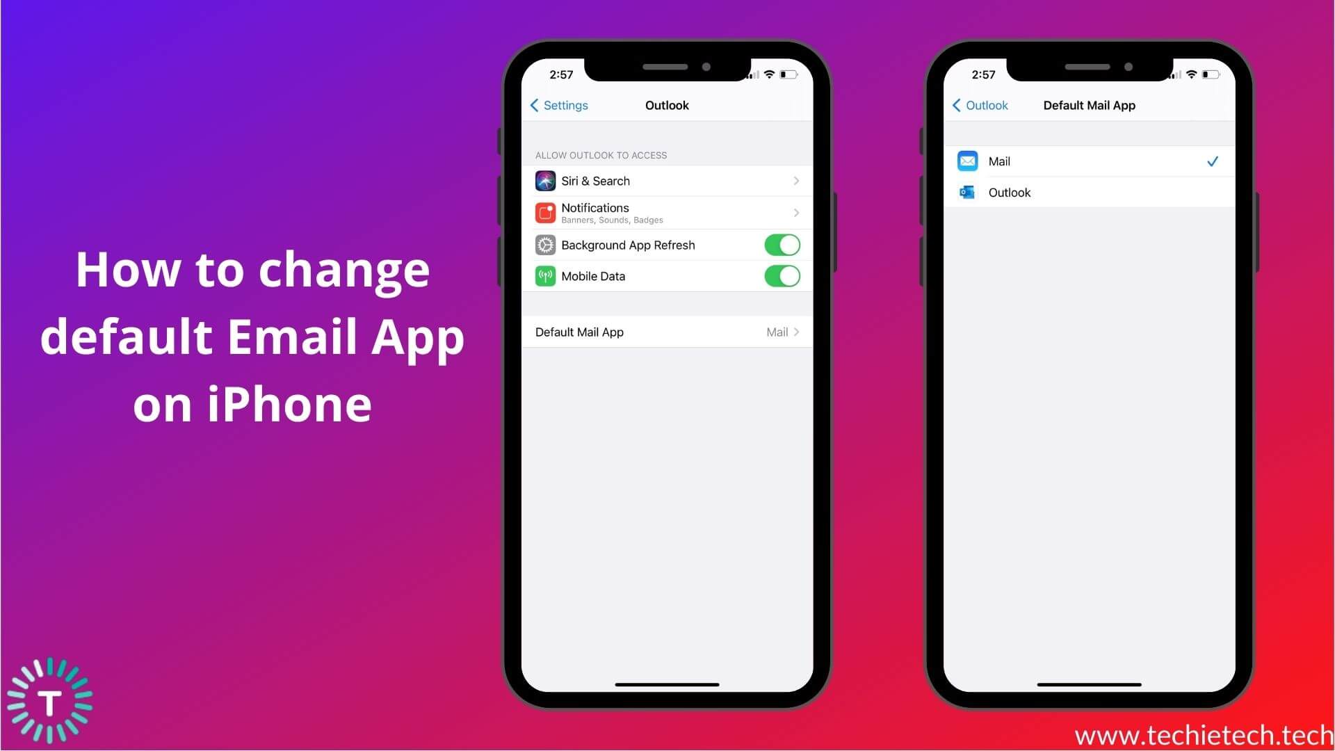 How to change default Email App on iPhone - iOS 14 - TechieTechTech