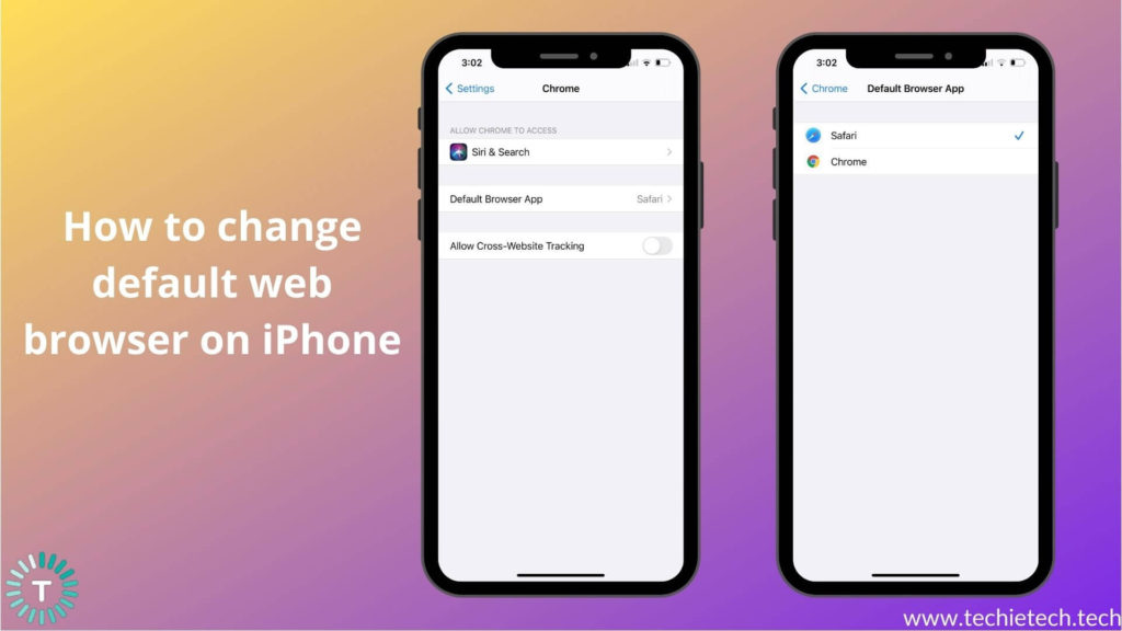 How to change the default Web Browser on iPhone on iOS 14 TechieTechTech