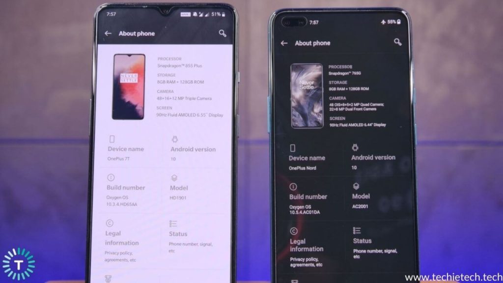 Performance and gaming review comparison OnePlus Nord vs OnePlus 7T