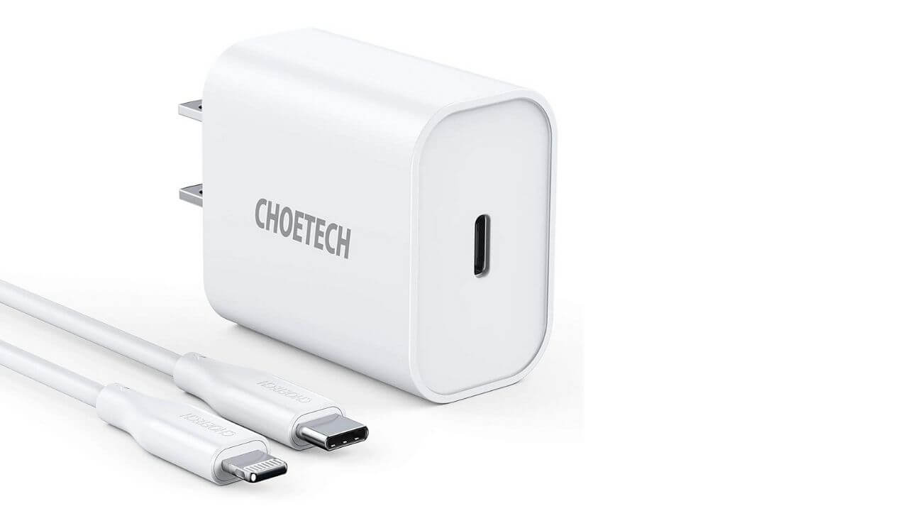 CHOETECH 20W iPhone Charger with USB-C cable