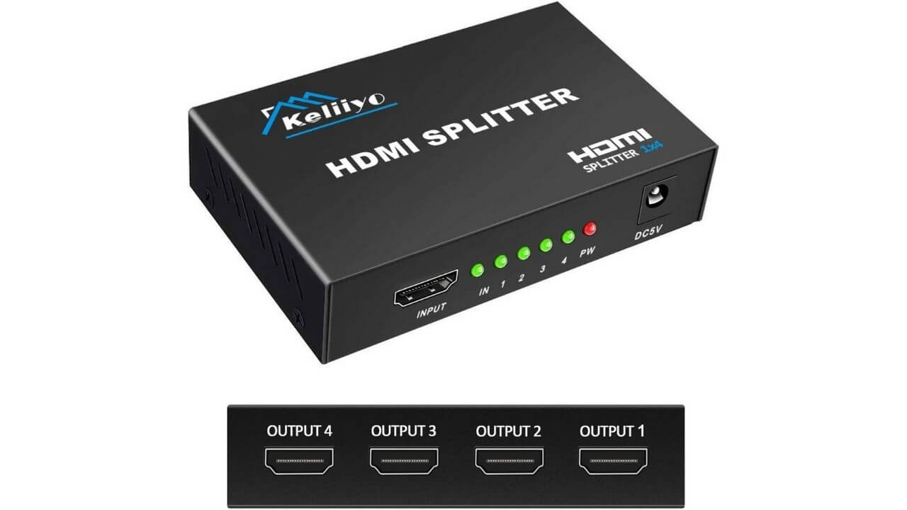 KELIIYO 1x4 HDMI Splitter