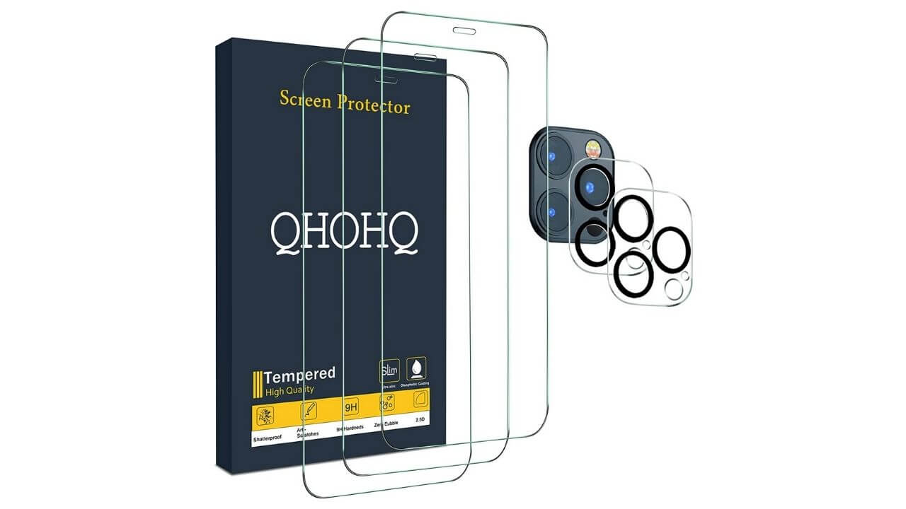 QHOHQ Screen and Camera lens Protector