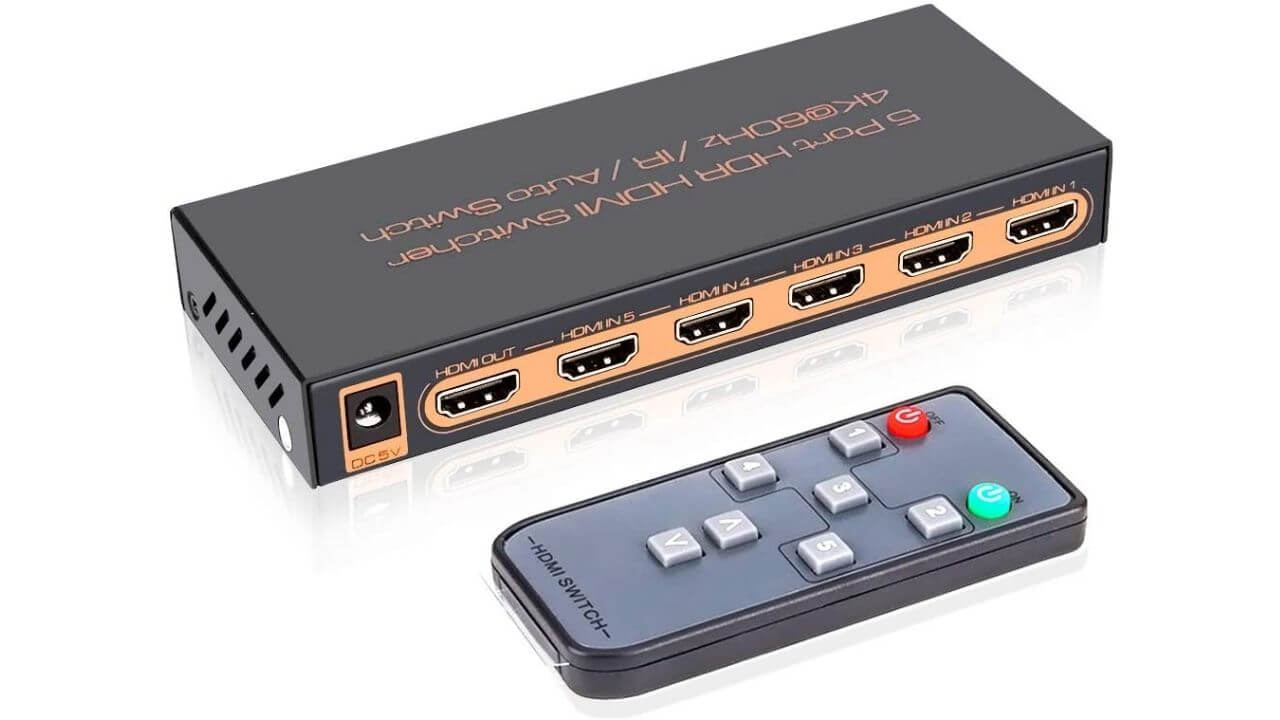 ROOFULL Premium HDMI switcher with IR Remote