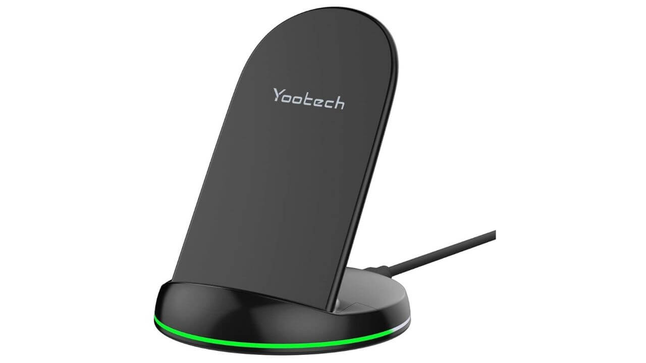 Yootech Qi-Certified Wireless Charger (Dual Coil Fast Wireless Charger Stand)