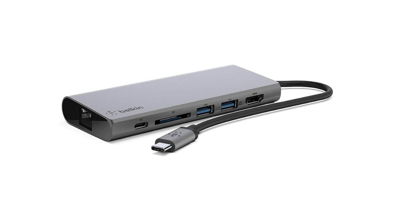 Belkin USB-C Hub (Best USB Adapter for MacBook Air)