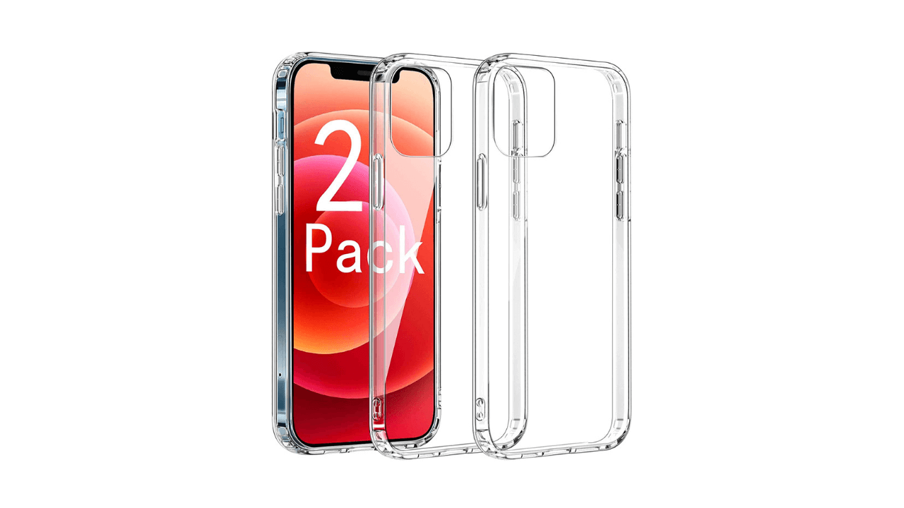 CTYBB 2-Pack Clear Protective Case for iPhone 12 Pro