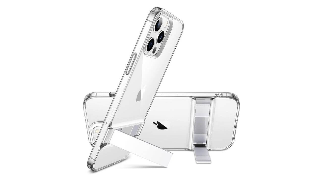 ESR Metal Kickstand Clear Case for iPhone 12