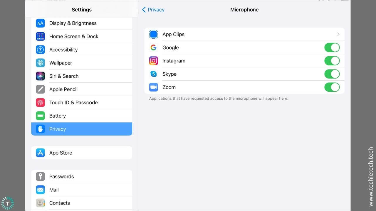 Enable Microphone for Zoom step 2