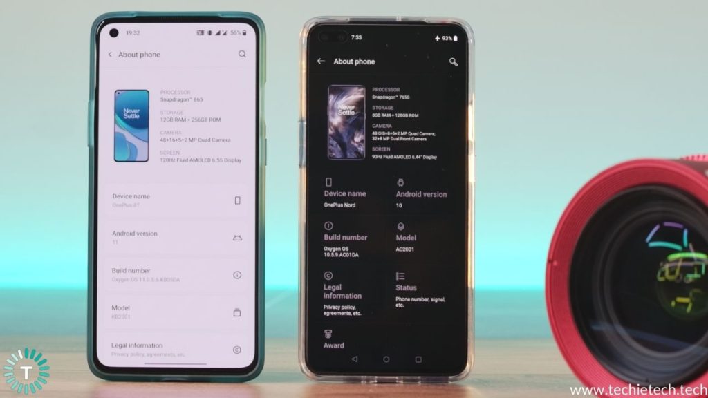 OnePlus 8T vs OnePlus Nord Performance Comparison