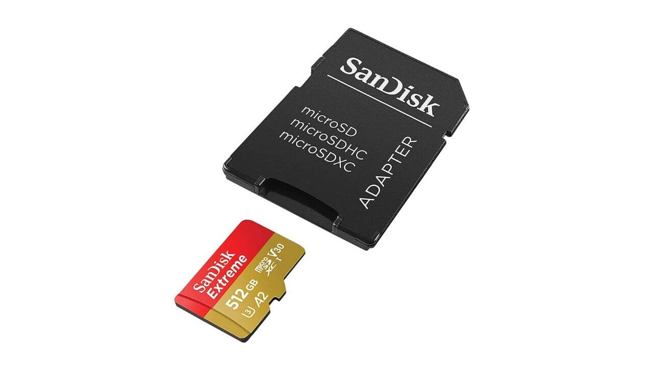 SanDisk 512GB Memory Card with Adapter